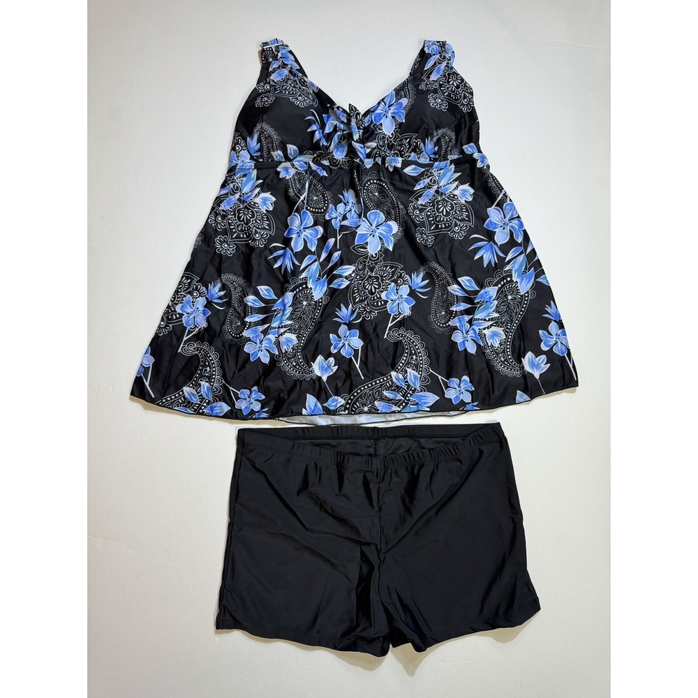 Danify DANIFY Plus Size Swimsuit for Women Tankini Swimdress Tummy Control Sz 54